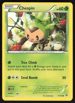 Chespin 9/162 Common BREAKthrough Pokemon Lightly Played - Image 1