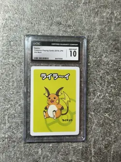 CGC 10 Raichu Old Maid Playing Cards Pokemon Karte Japanese - Image 1