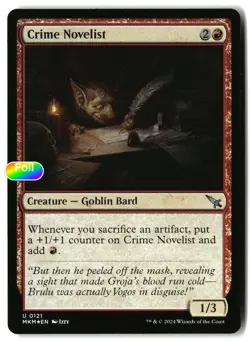 MTG Crime Novelist [MKM - 121] NM Foil 7-21 - Image 1