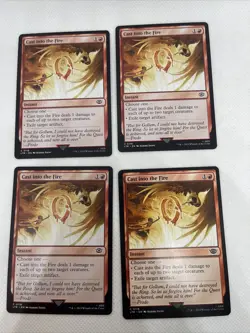 MTG 4x Cast into the Fire LOTR LP Regular FREE SHIPPING - Image 1