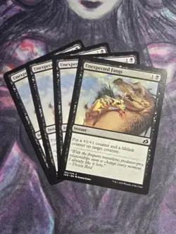 x4 Unexpected Fangs C MTG Ikoria: Lair of Behemoths M/NM, English - Image 1