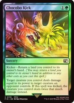 Chocobo Kick FOIL, Magic the Gathering, Final Fantasy, [FIN] - Image 1