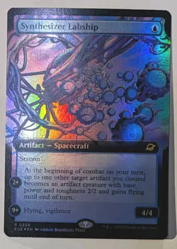 Synthesizer Labship (Extended Art) Edge of Eternities Foil - MTG RARE - Image 1