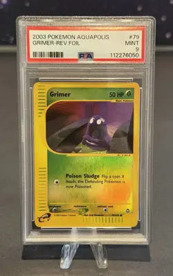 2003 Pokemon Aquapolis English Card - PSA 9 - Grimer Reverse Foil #79/147 - Image 1