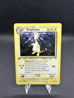 Ampharos 1st Edition Holo 1/111 – Neo Revelation – D (Poor) Condition – Pokemon - Image 1
