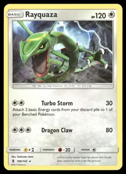 Rayquaza 106/145 Rare Guardians Rising Pokemon Near Mint - Image 1