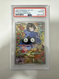 Pokemon Erika's Tangela Ascended Heroes 218 PSA 10 GEM MINT Illustration Rare - Image 1