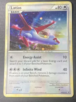 Latias HGSS10 Holo Promo Black Star Promos MP potential swirl - Image 1