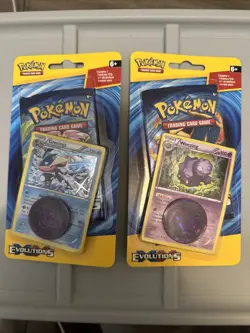 POKEMON XY EVOLUTIONS BLISTER BOOSTER PACK NEW GRENINJA & WEEZING PROMO - Image 1