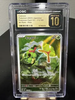 CGC Pristine 10 Caterpie 172/165 2023 Pokemon Card 151 Pokemon Japanese - Image 1