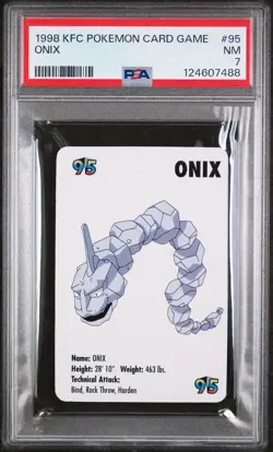 1998 KFC POKEMON CARD GAME #95 ONIX PSA 7 - Image 1