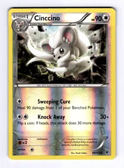 Cinccino (89) XY - Fates Collide #89 (2016) Uncommon Reverse Holo NM Pokemon - Image 1