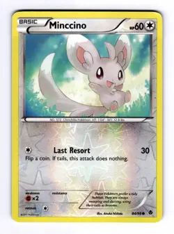 Minccino Emerging Powers #84 (2011) Common Reverse Holo LP Pokemon - Image 1