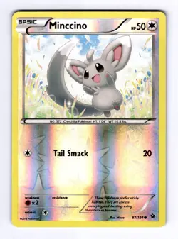 Minccino (87) XY - Fates Collide #87 (2016) Common Reverse Holo NM Pokemon - Image 1