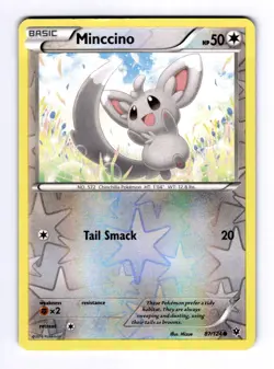 Minccino (87) XY - Fates Collide #87 (2016) Common Reverse Holo LP Pokemon - Image 1