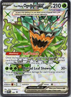 Pokemon TCG Black Star Promo Teal Mask Ogerpon ex Holo SVP 166 - Image 1