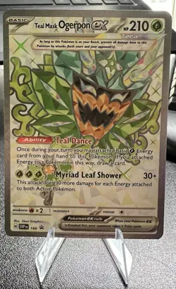 Pokemon TCG Black Star Promo Teal Mask Ogerpon ex Holo SVP 166 - Image 3