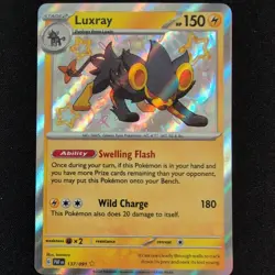 Luxray Shiny Rare SV: Paldean Fates PAF Holo Pokemon TCG 137/091 NM - Image 1