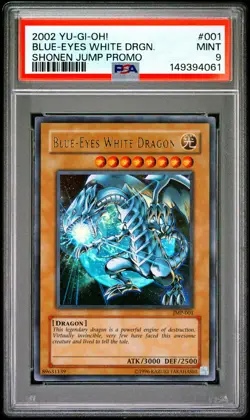 2002 YU-GI-OH! SHONEN JUMP PROMO #001 BLUE-EYES WHITE DRAGON PSA 9 - Image 1