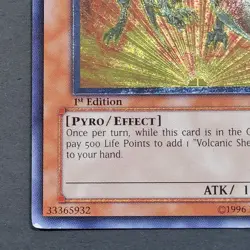 Yugioh TCG Card - 1x Volcanic Shell - FOTB-EN009 - Ultimate MP - 1st - Misprint! - Image 3