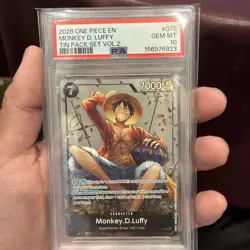 Monkey.D.Luffy (Tin Pack Set Vol. 2) P-075 One Piece Promotion Cards Foil PSA 10 - Image 1