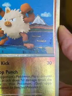 POKEMON PRIMEAPE 22/95 RARE REVERSE HOLOFOIL UNLEASHED MP CARD - Image 3