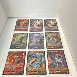 Pokemon TCG V Series Foil Card Lot 9x Lucario, Espeon, Mimikyu, Tyranitar - Image 1