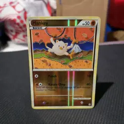 Mankey Pokemon TCG HGSS Unleashed Reverse Holo Common Card #53/95 - Image 1