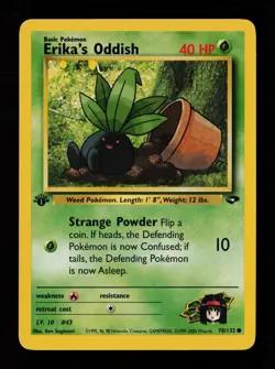 Erika's Oddish 70/132 1st Edition Common Gym Challenge Pokemon Cards - Image 1