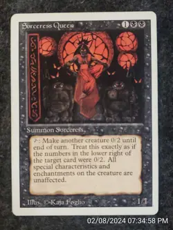 Sorceress Queen Revised PLD Black Rare MAGIC THE GATHERING MTG CARD (DS3D1D4) - Image 1