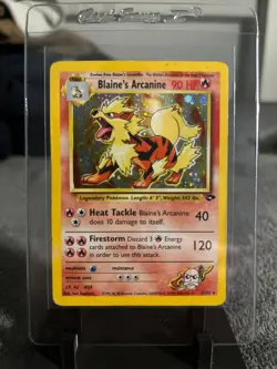 Blaine's Arcanine - 1/132 - Pokemon Gym Challenge Unlimited Holo Rare Card - Image 1