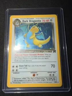 Pokemon Dark Dragonite Holo TCG Card 5/82 MP Rare SEE PICTURES SWIRL 🌀 - Image 1