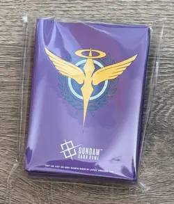 Gundam Card Game - Official Event Sleeves - EX02 EVX06 - Celestial Being Purple - Image 1