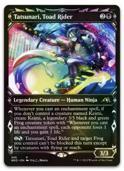 Tatsunari, Toad Rider (Showcase) #345 (Foil) NM Kamigawa Neon Dynasty Magic MTG - Image 1