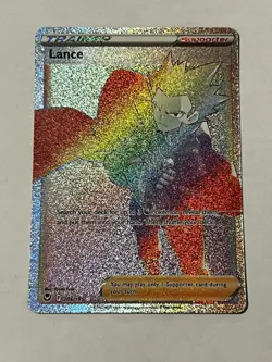Pokemon Lance Secret Rare 206/195 Swsh12 Silver Tempest Full Art Holo Trainer - Image 1