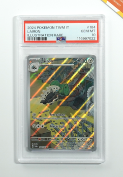 Pokemon PSA 10 Lairon #184 TWM IT Illustration Rare 2024 Italiano - Image 1