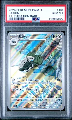 Pokemon PSA 10 Lairon #184 TWM IT Illustration Rare 2024 Italiano - Image 2