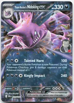 Pokemon TCG Team Rocket's Nidoking ex - SV10: Destined Rivals 119/182 Holo - Image 1