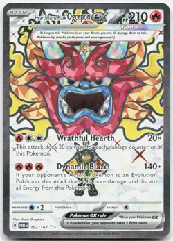 Pokemon TCG Hearthflame Mask Ogerpon ex SV06: Twilight Masquerade 192/167 Holo - Image 1
