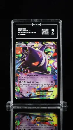 Gengar EX 34/119 Ultra Rare Phantom Forces Pokemon Tag 9 Mint - Image 1