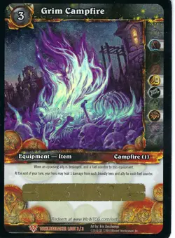 Grim Campfire WORLDBREAKER LOOT Unscratched WOW TCG Card - Image 1