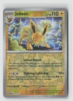 Jolteon #135/165 Sv Scarlet & Violet 151 Reverse Holo Rare Pokemon TCG NM - Image 1