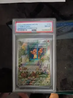 Pokemon Charmander PSA 8 2023 SVP English Holo Promo #044 Obsidian Flames - Image 1