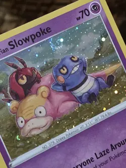 Pokemon Galarian Slowpoke SWSH126 Promo Cosmos Holo - LP - Image 3