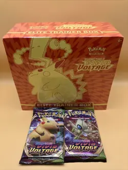 New 2020 ETB Pokemon Vivid Voltage Elite Trainer Box + 2 Sealed Booster Packs - Image 1