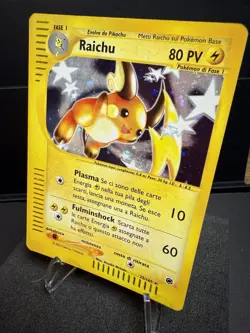 Pokemon TCG Raichu Holo Card Expedition Base Set 25/165 Italian Very Rare LP - Image 3