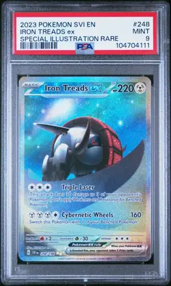 2023 Pokemon Scarlet Violet IRON TREADS ex 248 PSA 9 Special Illustration Rare - Image 1