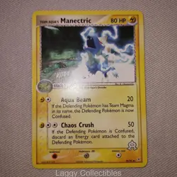 Pokemon Team Magma vs Team Aqua 29/95 Team Aqua's Manectric - Uncommon - LP - Image 3