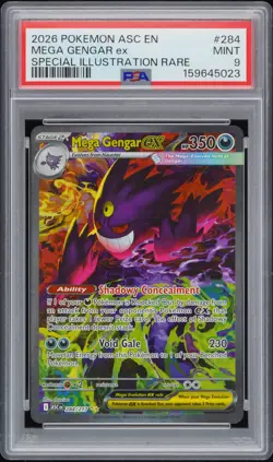 2026 POKEMON ASC EN-ASCENDED HEROES #284 MEGA GENGAR EX PSA 9 - Image 1