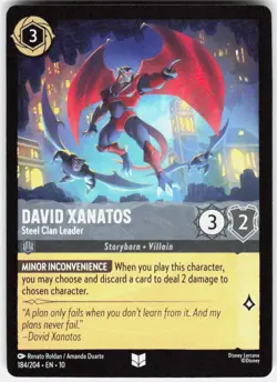 David Xanatos Steel Clan Leader 184/204 Whispers in the Well Disney Lorcana - Image 1